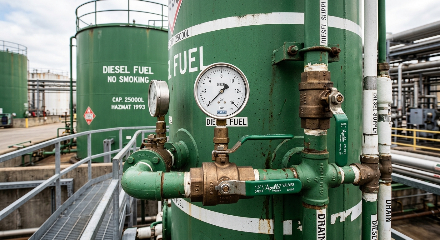Diesel Storage Tank Close-up